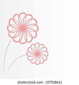 Abstract Colorful Background with Flowers. Vector Illustration
