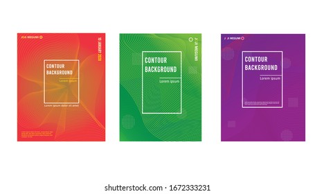 Abstract colorful background for background. Flowing wave or contour pattern.