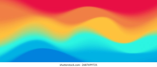 Abstract colorful background with flowing waves