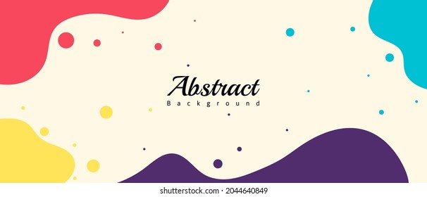 abstract colorful background with fluid shape and memphis