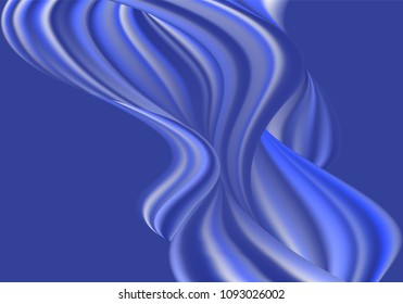 Abstract Colorful Background with Fluid Shapes. Vector Waves made Using Gradient Mesh. Movement. Modern Template with Wavy Liquid and 3D Effect. Flow Abstraction for Your Creative Design.