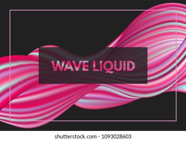 Abstract Colorful Background with Fluid Shapes. Vector Waves made Using Gradient Mesh. Movement. Modern Template with Wavy Liquid and 3D Effect. Flow Abstraction for Your Creative Design.