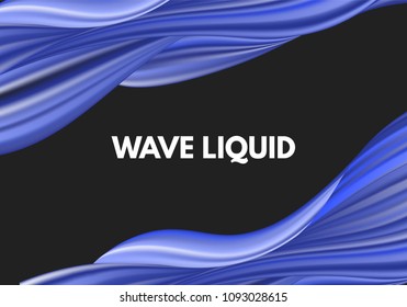 Abstract Colorful Background with Fluid Shapes. Vector Waves made Using Gradient Mesh. Movement. Modern Template with Wavy Liquid and 3D Effect. Flow Abstraction for Your Creative Design.