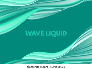 Abstract Colorful Background with Fluid Shapes. Vector Waves made Using Gradient Mesh. Movement. Modern Template with Wavy Liquid and 3D Effect. Flow Abstraction for Your Creative Design.