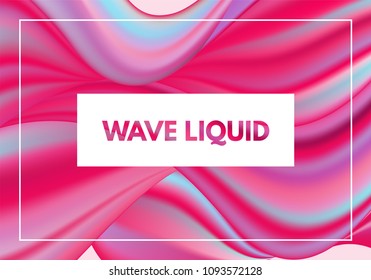 Abstract Colorful Background with Fluid Shapes. Vector Waves made Using Gradient Mesh. Movement. Modern Template with Wavy Liquid and 3D Effect. Pink Flow Abstraction for Your Creative Design.