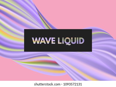 Abstract Colorful Background with Fluid Shapes. Vector Waves made Using Gradient Mesh. Movement. Modern Template with Wavy Liquid and 3D Effect. Flow Abstraction for Your Creative Design.