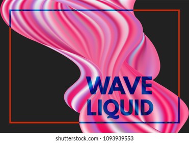 Abstract Colorful Background with Fluid Shapes. Vector Waves made Using Gradient Mesh. Movement. Modern Template with Wavy Liquid and 3D Effect. Flow Abstraction for Your Creative Design.
