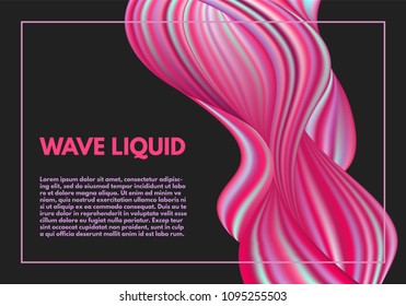 Abstract Colorful Background with Fluid Shapes. Vector Waves made Using Gradient Mesh. Movement. Modern Template with Wavy Liquid and 3D Effect. Flow Abstraction for Your Creative Design.