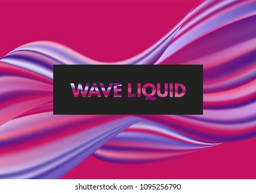 Abstract Colorful Background with Fluid Shapes. Vector Waves made Using Gradient Mesh. Movement. Modern Template with Wavy Liquid and 3D Effect. Flow Abstraction for Your Creative Design.