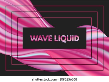 Abstract Colorful Background with Fluid Shapes. Vector Waves made Using Gradient Mesh. Movement. Modern Template with Wavy Liquid and 3D Effect. Flow Abstraction for Your Creative Design.