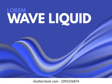 Abstract Colorful Background with Fluid Shapes. Vector Waves made Using Gradient Mesh. Movement. Modern Template with Wavy Liquid and 3D Effect. Flow Abstraction for Your Creative Design.