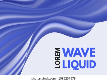 Abstract Colorful Background with Fluid Shapes. Vector Waves made Using Gradient Mesh. Movement. Modern Template with Wavy Liquid and 3D Effect. Flow Abstraction for Your Creative Design.