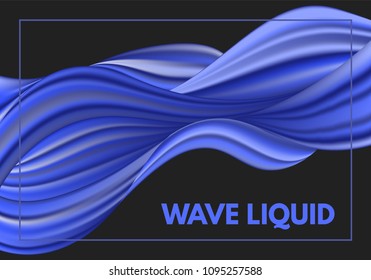 Abstract Colorful Background with Fluid Shapes. Vector Waves made Using Gradient Mesh. Movement. Modern Template with Wavy Liquid and 3D Effect. Flow Abstraction for Your Creative Design.