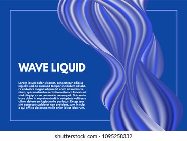 Abstract Colorful Background with Fluid Shapes. Vector Waves made Using Gradient Mesh. Movement. Modern Template with Wavy Liquid and 3D Effect. Flow Abstraction for Your Creative Design.