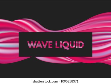 Abstract Colorful Background with Fluid Shapes. Vector Waves made Using Gradient Mesh. Movement. Modern Template with Wavy Liquid and 3D Effect. Flow Abstraction for Your Creative Design.