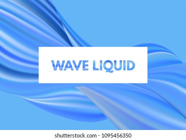 Abstract Colorful Background with Fluid Shapes. Vector Waves made Using Gradient Mesh. Movement. Modern Template with Wavy Liquid and 3D Effect. Flow Abstraction for Your Creative Design.