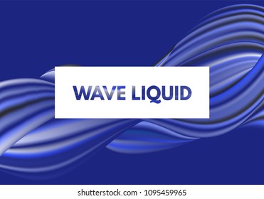 Abstract Colorful Background with Fluid Shapes. Vector Waves made Using Gradient Mesh. Movement. Modern Template with Wavy Liquid and 3D Effect. Flow Abstraction for Your Creative Design.