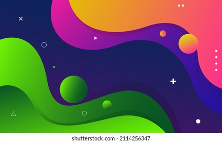 Resumen de fondo colorido. Composición de formas fluidas. Ilustración del vector