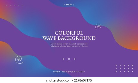 Abstract Colorful Background. Fluid Shapes Composition. Futuristic Design Poster. Gradient Color for Wallpaper. Vector Illustration