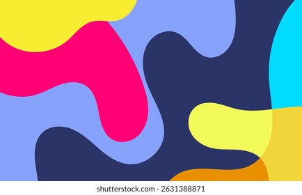 Abstract Colorful Background Fluid Shapes, Vibrant Hues, Modern Design