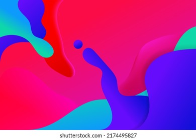 Abstract colorful background fluid vector