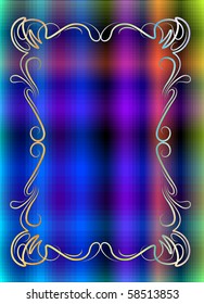 Abstract colorful background with frame.