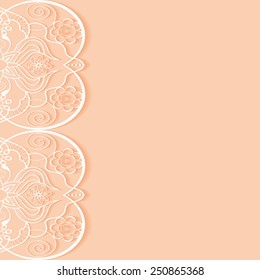 Abstract colorful background, frame border floral pattern, wedding invitation or greeting card design, beautiful luxury postcard, ornate page cover, ornamental vector illustration