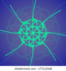 Abstract colorful background, futuristic shapes illustration.