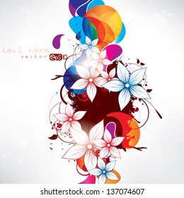 Abstract colorful  background with geometric elements