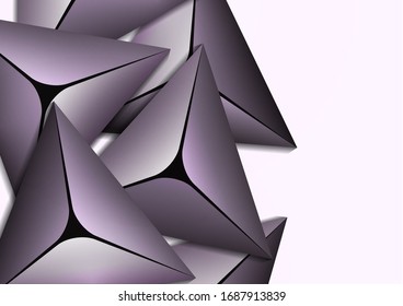 Fondo colorido abstracto con elementos geométricos. Pirámides voladoras, triángulos. Diseño de cubierta mínima. Plantilla para el diseño corporativo. Ilustración del vector