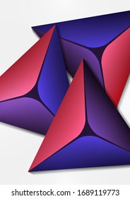 Abstract colorful background with geometric elements. Flying pyramids, triangles. Minimal cover design. Template for your corporate design. Vector illustration