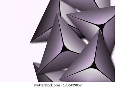 Fondo colorido abstracto con elementos geométricos. Pirámides voladoras, triángulos. Diseño de cubierta mínima. Plantilla para el diseño corporativo. Ilustración del vector