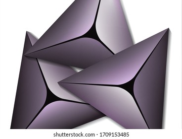 Abstract colorful background with geometric elements. Flying pyramids, triangles. Minimal cover design. Template for your corporate design. Vector illustration