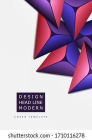 Fondo colorido abstracto con elementos geométricos. Pirámides voladoras, triángulos. Diseño de cubierta mínima. Plantilla para el diseño corporativo. Ilustración del vector