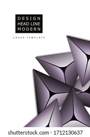 Abstract colorful background with geometric elements. Flying pyramids, triangles. Minimal cover design. Template for your corporate design. Vector illustration