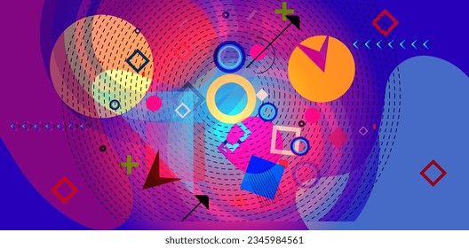 Abstract colorful background with geometric elements. Vector illustration for your design.