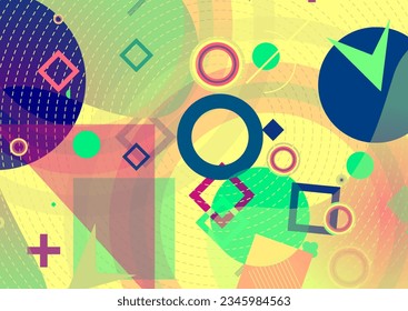 Abstract colorful background with geometric elements. Vector illustration for your design.