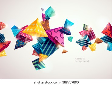 Abstract colorful background with geometric elements