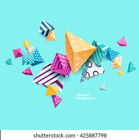 Abstract colorful background with geometric elements