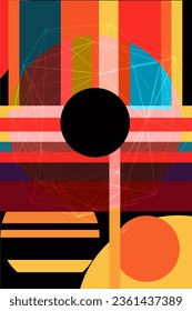 Abstrakter bunter Hintergrund, abstraktes geometrisches Poster 