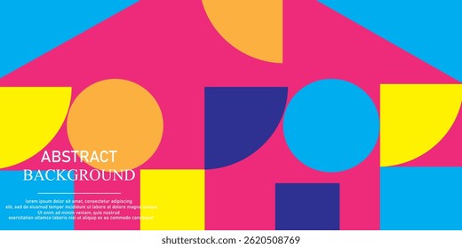Abstract colorful background with geometric shape. Modern concept for summer collection.
