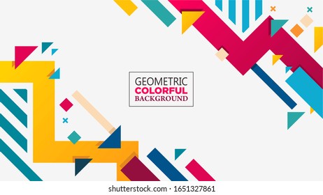 Abstract colorful background with geometric shapes