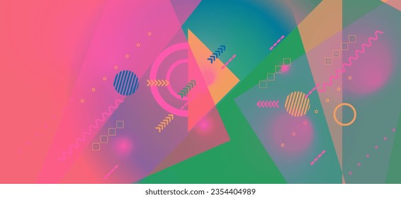 Abstract colorful background with geometric shapes. Vector illustration for your design.