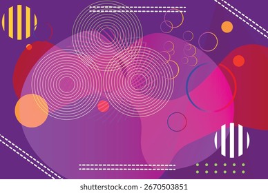 Abstract colorful background with geometric shapes Vector illustration in flat style.