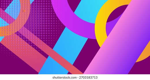 Fundo colorido abstrato com formas geométricas