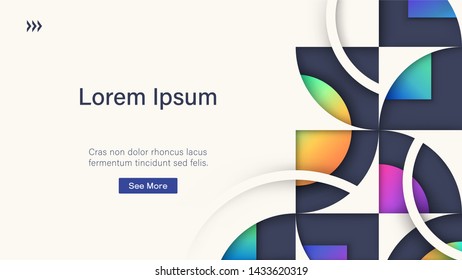 Abstract Colorful Background. Geometric Vector Illustration. Aspect Ratio 16:9. EPS 10 Format.