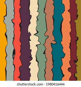 Abstract colorful background with gnarled stripes