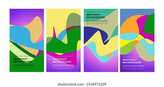 Abstract colorful background with gradient composition. Minimal horizontal cover design in trendy bright colors.
