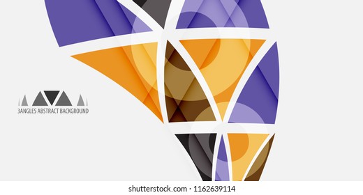 Abstract colorful background graphics template with blended triangles