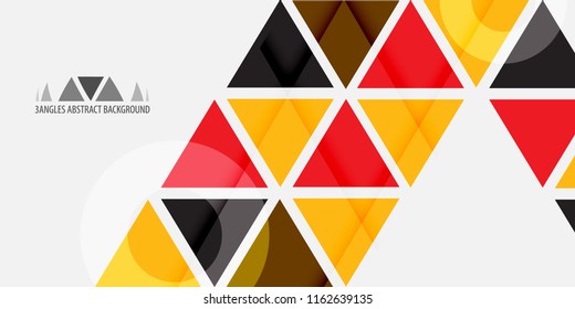 Abstract colorful background graphics template with blended triangles